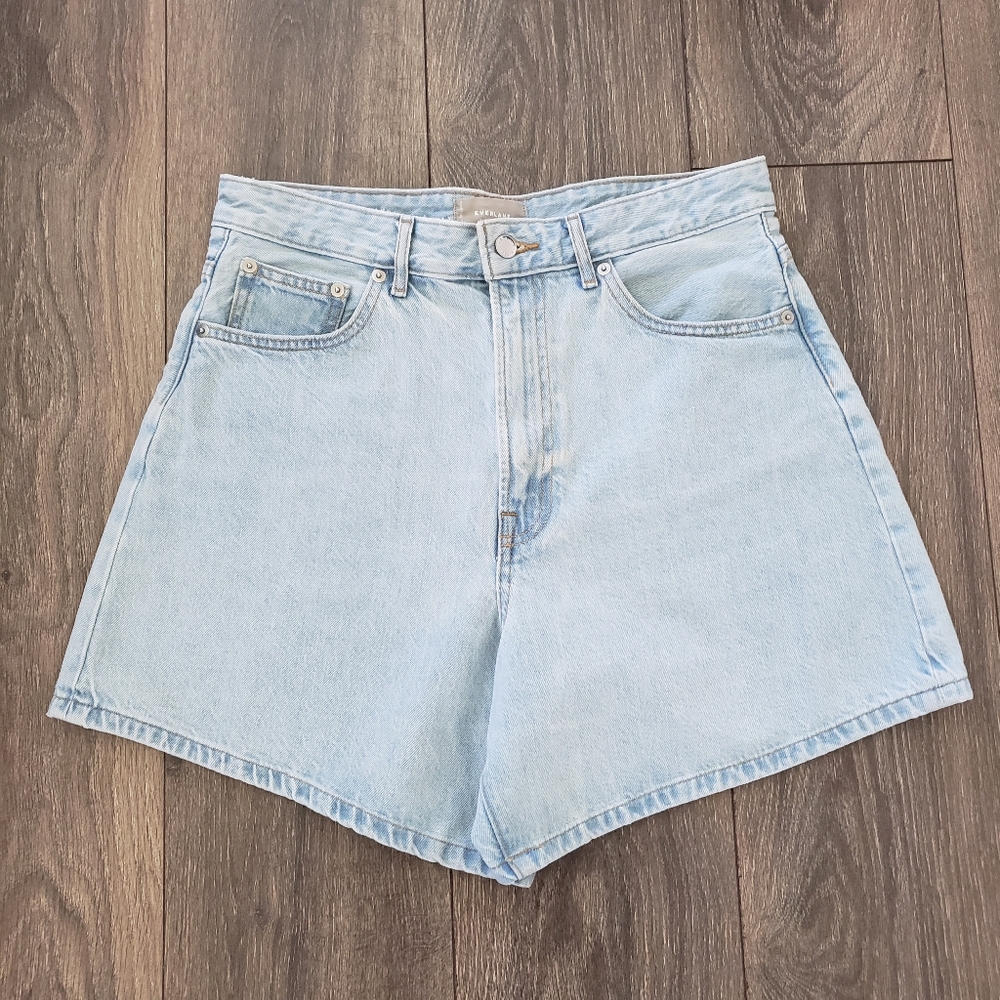 Everlane The A-Line Denim Shorts Light Wash Size 29